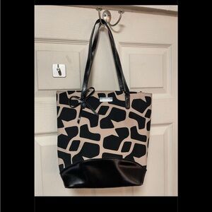 Vintage 90’s Kate Spade New York Giraffe Print Purse Black and Beige EUC